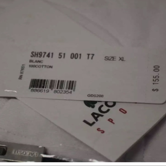 LACOSTE ZIPPER SWEATSHIRT WHITE - Picture 7 of 8